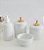 Kit Higiene Porcelana Bebê Maternidade Decoração Bancada Infantil - Dourado - Imagem 4