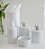 Kit Higiene Porcelana Bebê Maternidade Bancada Prata Temas Baby Decoração + Garrafa Térmica 500ml - Imagem 2