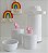 Kit Higiene Porcelana Bebê Maternidade Decoração Bancada Meninas Temas + Garrafa Térmica 500ml - Imagem 7