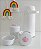 Kit Higiene Porcelana Bebê Maternidade Decoração Bancada Meninas Temas + Garrafa Térmica 500ml - Imagem 5