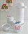 Kit Higiene Porcelana Bebê Maternidade Decoração Bancada Meninas Temas + Garrafa Térmica 500ml - Imagem 1