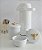Kit Higiene Porcelana Bebê Maternidade Bancada Temas Dourado Decoração + Garrafa Térmica 500ml - Imagem 9