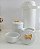 Kit Higiene Porcelana Bebê Maternidade Bancada Temas Dourado Decoração + Garrafa Térmica 500ml - Imagem 6