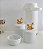 Kit Higiene Porcelana Bebê Maternidade Bancada Temas Dourado Decoração + Garrafa Térmica 500ml - Imagem 1