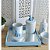Kit Higiene Bebê Menino K032 Urso Azul Porcelana Bandeja - Imagem 3