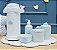 Kit Porcelanas Bebê Bandeja Nuvem Térmica 500ml Potes Higiene - Imagem 1