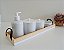 Kit Higiene Porcelana Bebê Bandeja Pinus Faixa C/alça Decoração - Imagem 7