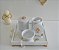 Kit Higiene Porcelana Bebê Bandeja Cômoda  Flor de Liz - Imagem 2