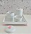 Kit Higiene Porcelana Bebê Bandeja Maternidade Flor - Imagem 3
