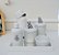 Kit Higiene Porcelana Bebê Térmica Bandeja Banho Ursa - Imagem 1