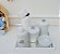 Kit Higiene Porcelana Bebê Térmica Bandeja Banho Flor - Imagem 1