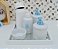 Kit Higiene Porcelana Bebê Térmica Potes Bandeja Banho Urso - Imagem 3