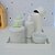 Kit Higiene Porcelana Bebê Térmica Bandeja Nuvem - Imagem 1