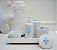 Kit Higiene Bebê Porcelana Térmica Bandeja Flor de Liz - Imagem 2
