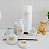 Kit Higiene Bebê Porcelana Térmica Bandeja Banho Laço - Imagem 3