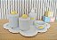 Kit Higiene Bandeja Nuvem Porcelana Rosa Azul Cinza Verde - Imagem 1