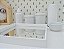 Kit Higiene Bebê Banho K065 Branco Completo Moderno Potes - Imagem 3