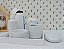 Kit Higiene Bebê Banho K065 Branco Completo Moderno Potes - Imagem 2
