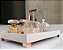 Bandeja Branca Decoração Bancada Lavabo Multiuso B086 Rosê - Imagem 4