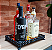 Bandeja Espelho Pérola Decora Elegante Fina Bar B088 Preto - Imagem 3