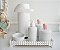 Kit Higiene Porcelana Maternidade Bancada Bebê Meninas Laço Flor Perola K023 - Imagem 8
