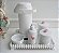 Kit Higiene Porcelana Maternidade Bancada Bebê Meninas Laço Flor Perola K023 - Imagem 4