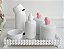 Kit Higiene Porcelana Bebê Rosa Bandeja Perola Térmica Baby Decoração - Imagem 9
