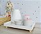 Kit Higiene Porcelana Bancada Bebê Meninas Rosa Bebê Térmica Pinus - Imagem 1