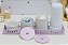 Kit Higiene Bebê Moderno Porcelana Lilas Térmica Banho Maternidade Bancada - Imagem 1