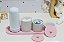 Kit Higiene Bebê Moderno Porcelana Rosa Térmica Banho Maternidade Bancada - Imagem 2