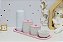 Kit Higiene Bebê Moderno Porcelana Rosa Térmica Banho Maternidade Bancada - Imagem 4