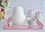 Kit Higiene Porcelanas Menina Rosa Bebê Térmica Quarto Maternidade Bancada - Imagem 1