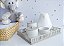 Kit Higiene Porcelanas UnisSex Cinza Bebê Térmica Quarto Maternidade Bancada - Imagem 1
