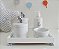 Kit Higiene Porcelana Bebê Banho Cuidado Quarto - Tema Ursa - Imagem 2