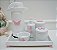 Kit Higiene Porcelana Bebê Meninas Bancada Maternidade Borboleta - Imagem 4