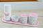 Kit Higiene Porcelana Bebê Maternidade Borboletas Rosa Cuidados Meninas Jardim Encantado - Imagem 6