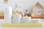 Kit Higiene Porcelana Bebê Maternidade Poa Colorido Bandeja + Potes + Garrafa Térmica - Amarelo - Imagem 2