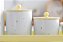 Kit Higiene Porcelana Bebê Maternidade Poa Colorido Bandeja + Potes + Garrafa Térmica - Amarelo - Imagem 3