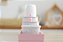 Kit Higiene Porcelana Bebê Poa Colorido Maternidade Meninas Quarto Bandeja + Garrafa + Potes - Rosa - Imagem 3