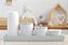 Kit Higiene Porcelana Bebê Maternidade Poa Colorido Unissex Bandeja Cinza - Imagem 6
