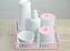 Kit Higiene Porcelana Bebê Maternidade Infantil Rosa Bebê Meninas Decoração - Imagem 3