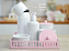 Kit Higiene Porcelana Bebê Maternidade Infantil Rosa Bebê Meninas Decoração - Imagem 6