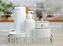 Kit Higiene Porcelana Maternidade Unissex Cuidados Bebê Cinza Decoração - Imagem 1