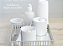 Kit Higiene Porcelana Maternidade Unissex Cuidados Bebê Cinza Decoração - Imagem 4