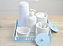 Kit Cuidados Bebê Maternidade Higiene Azul Quarto Meninos Decoração Potes Porcelana - Imagem 4