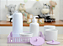 Kit Cuidados Bebê Maternidade Decoração Infantil Lilas Meninas Jardim Quarto Potes Porcelana - Imagem 2