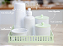 Kit Higiene Cuidados Infantil Bebê Unissex Decoração Maternidade Verde Potes Porcelana - Imagem 2