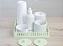 Kit Higiene Cuidados Infantil Bebê Unissex Decoração Maternidade Verde Potes Porcelana - Imagem 6