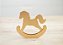 Aplique Cavalo Decoração Quarto Infantil Madeira Tema Fazenda Dourado - Imagem 2
