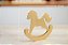 Aplique Cavalo Decoração Quarto Infantil Madeira Tema Fazenda Dourado - Imagem 1